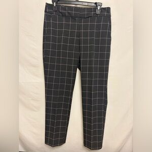 Loft Julie‎ Gray Purple Stripes Trouser Pants Size 4